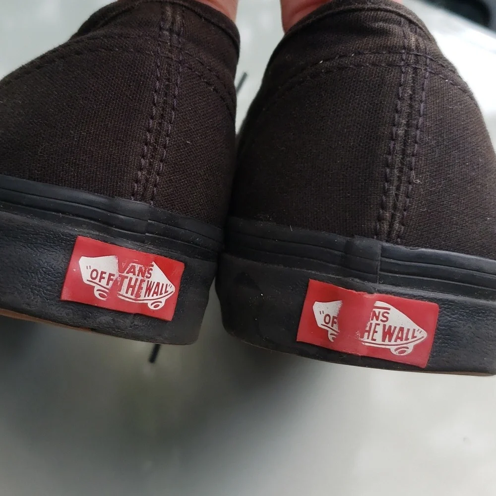 Mens VANS Stitch Sewn Customized Black Happy Sad  ~ Day Night Left Right sz 11.5